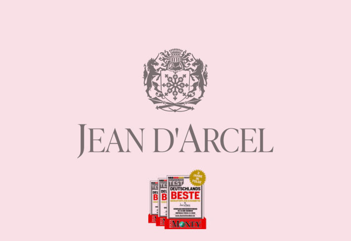 Das Logo von Jean Darcel, eine der Kosmetik-Marken im PRODERMIS Kosmetikstudio Karlsruhe
